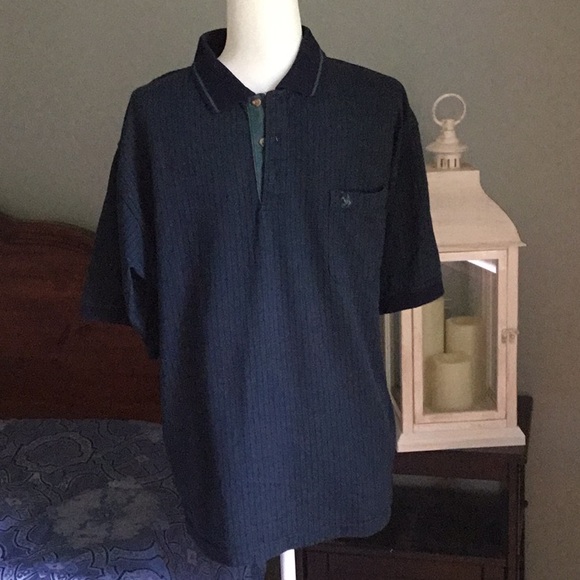 Green and navy polo shirt - Picture 5 of 5